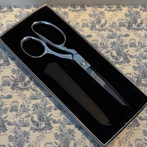 True Left Handed 8 Inch Gingher Polished Chrome Tailoring Scissors